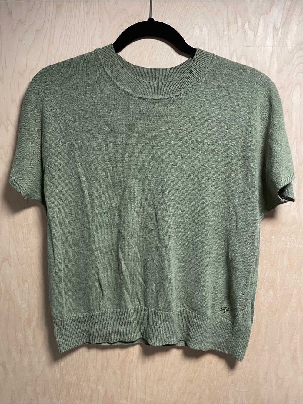 Women's Banana Republic Short Sleeve Knit Top in Sage Green